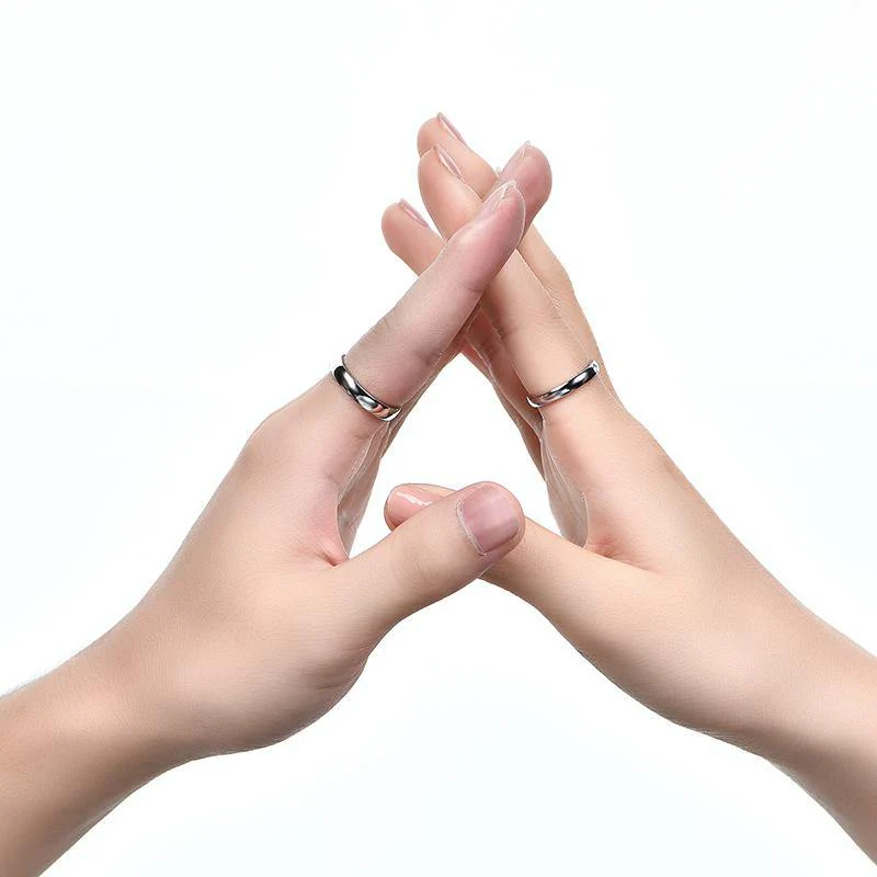 Moissanite High Polish Plain Dome Sterling Silver Wedding Band Ring - Image 9