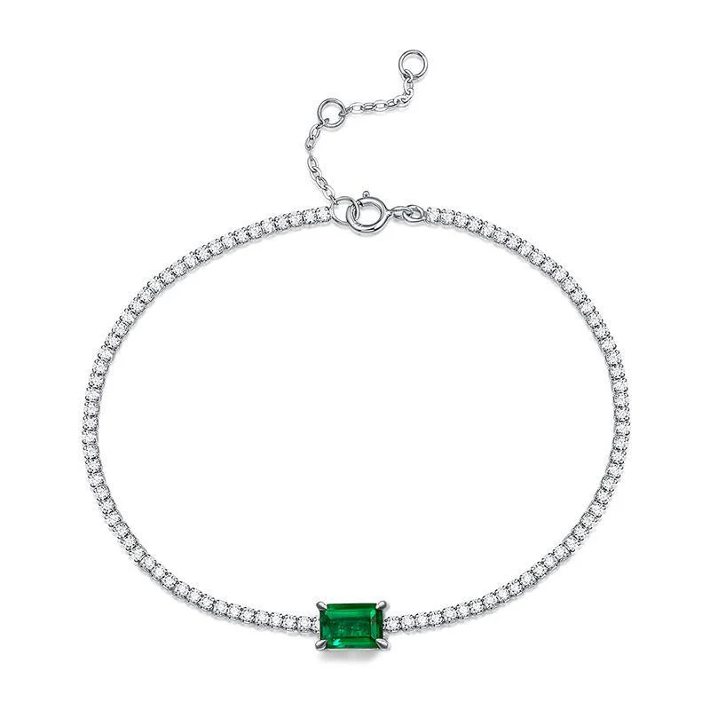 Emerald series diamond sterling silver bracelet - Image 3