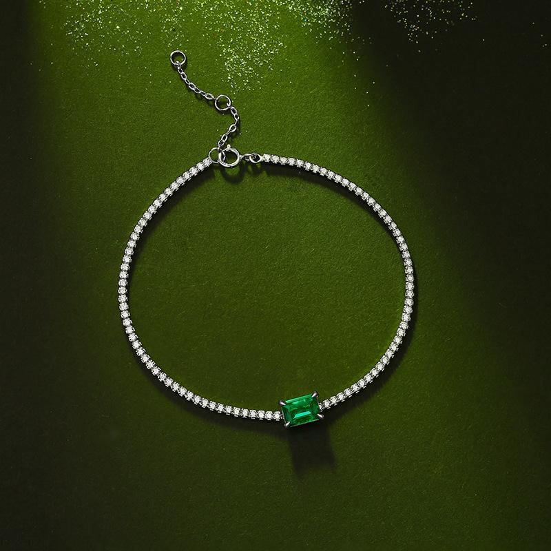 Emerald series diamond sterling silver bracelet - Image 4