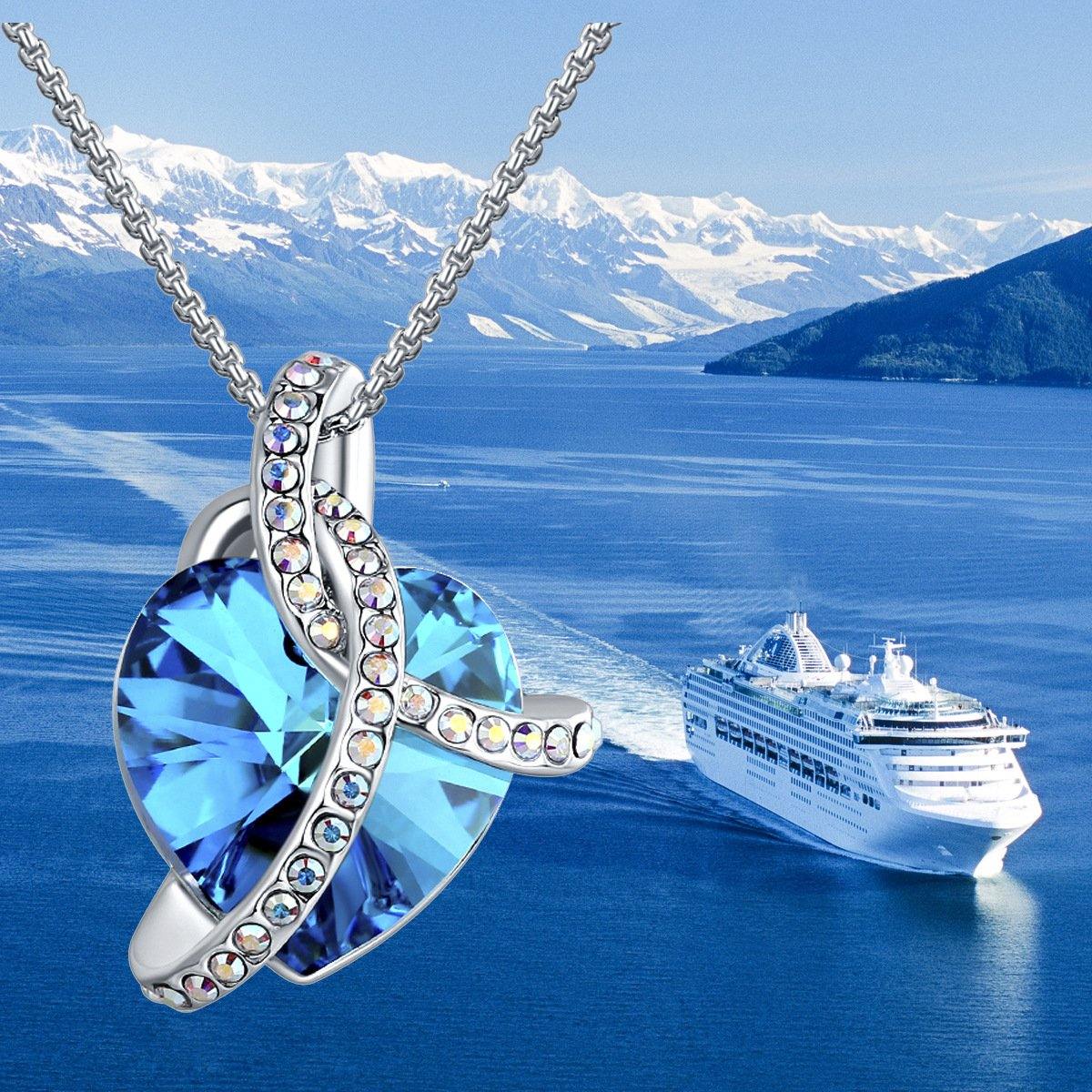 Love Heart Crystal Pave Necklace - Image 5