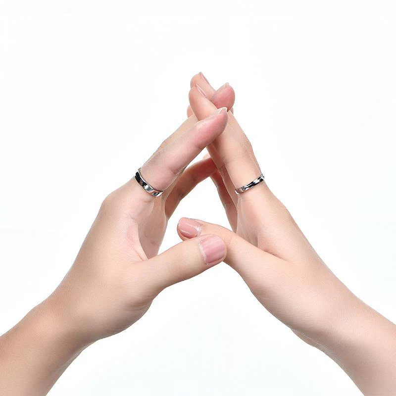 Moissanite Fashion Sterling Silver Wedding Band Ring - Image 9