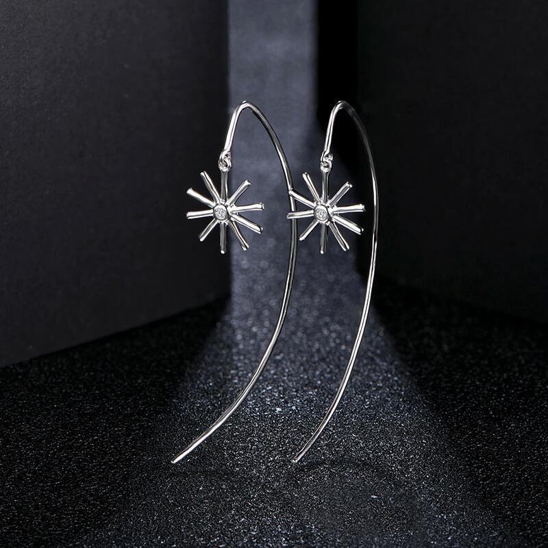 Moissanite Fashion Tassel Sterling Silver Earrings - Image 3