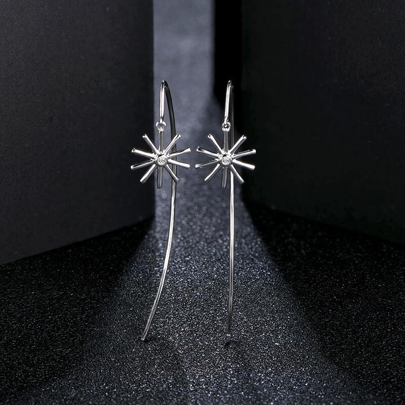 Moissanite Fashion Tassel Sterling Silver Earrings - Image 4
