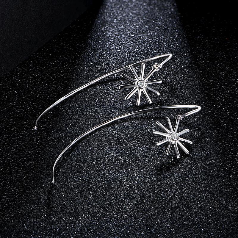 Moissanite Fashion Tassel Sterling Silver Earrings - Image 5