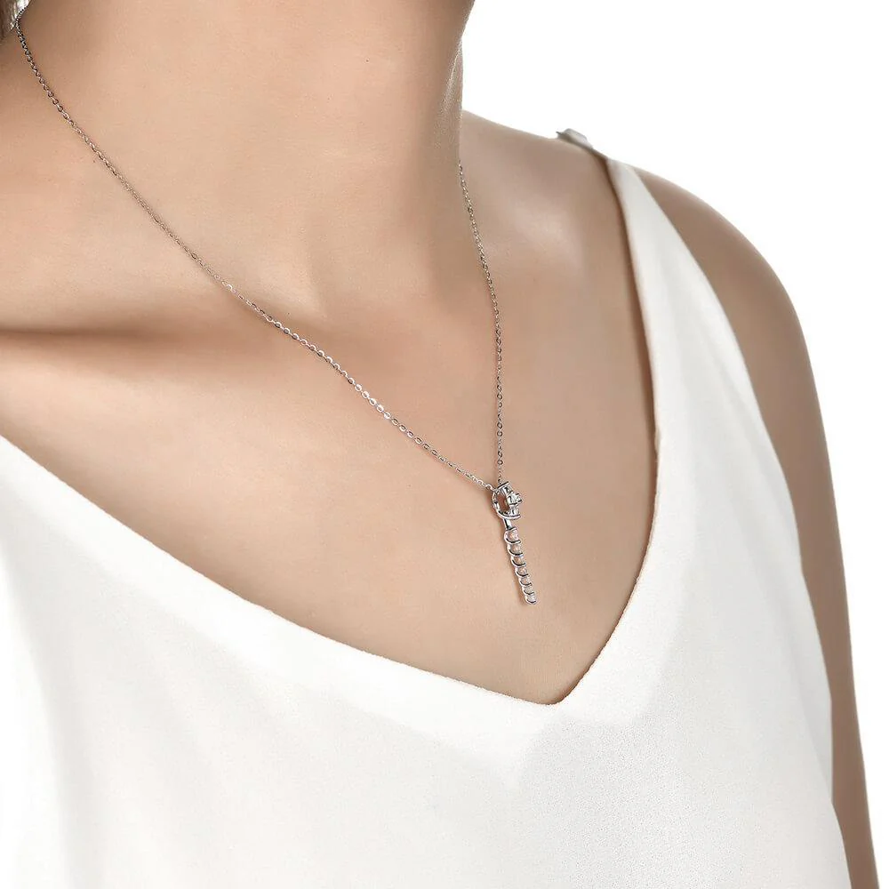 Moissanite Series Luxury Sterling Silver Necklace - Image 3