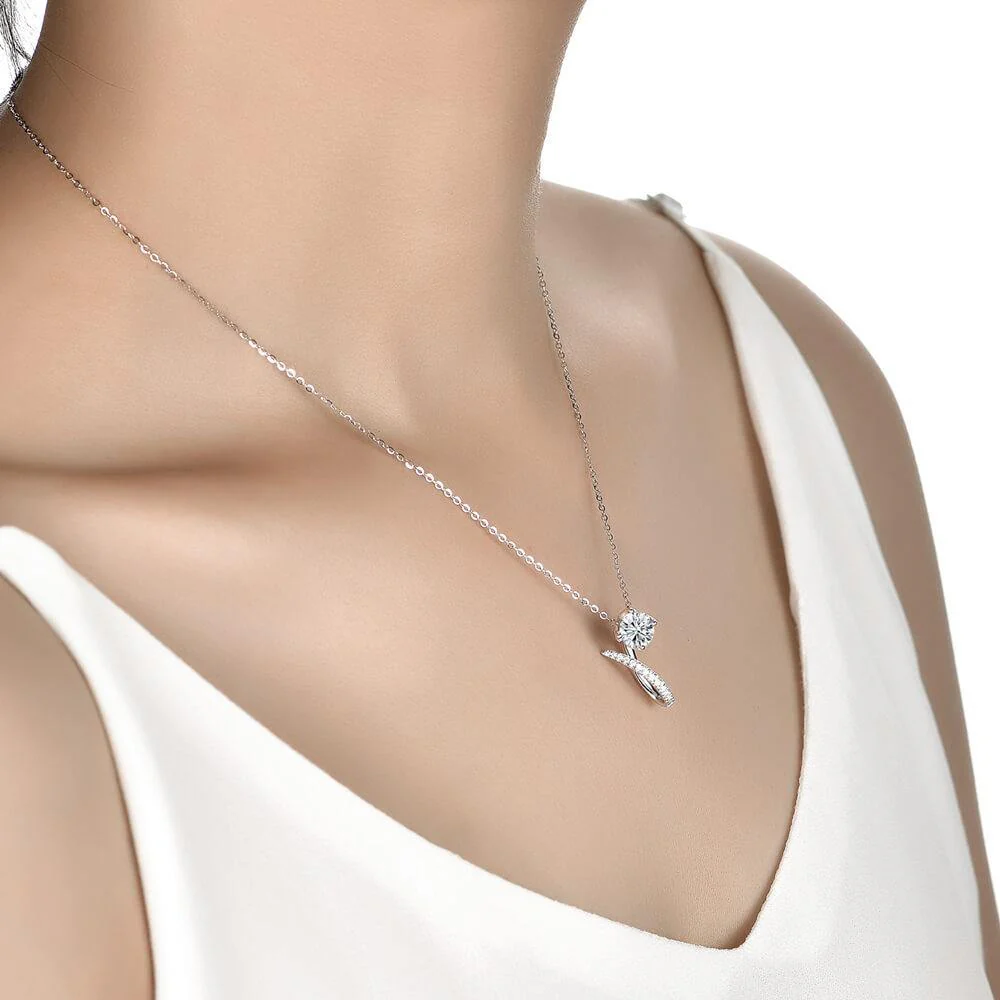 Moissanite Series Luxury Sterling Silver Necklace - Image 3