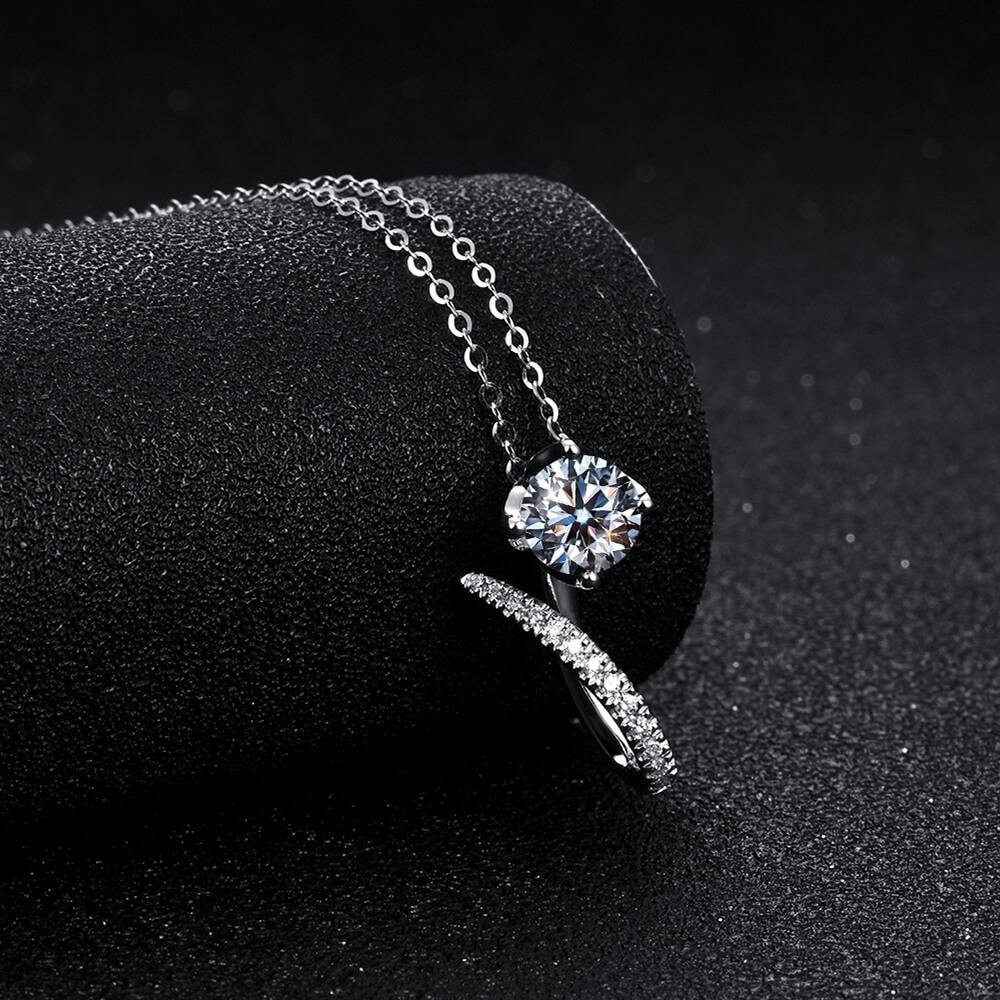 Moissanite Series Luxury Sterling Silver Necklace - Image 5