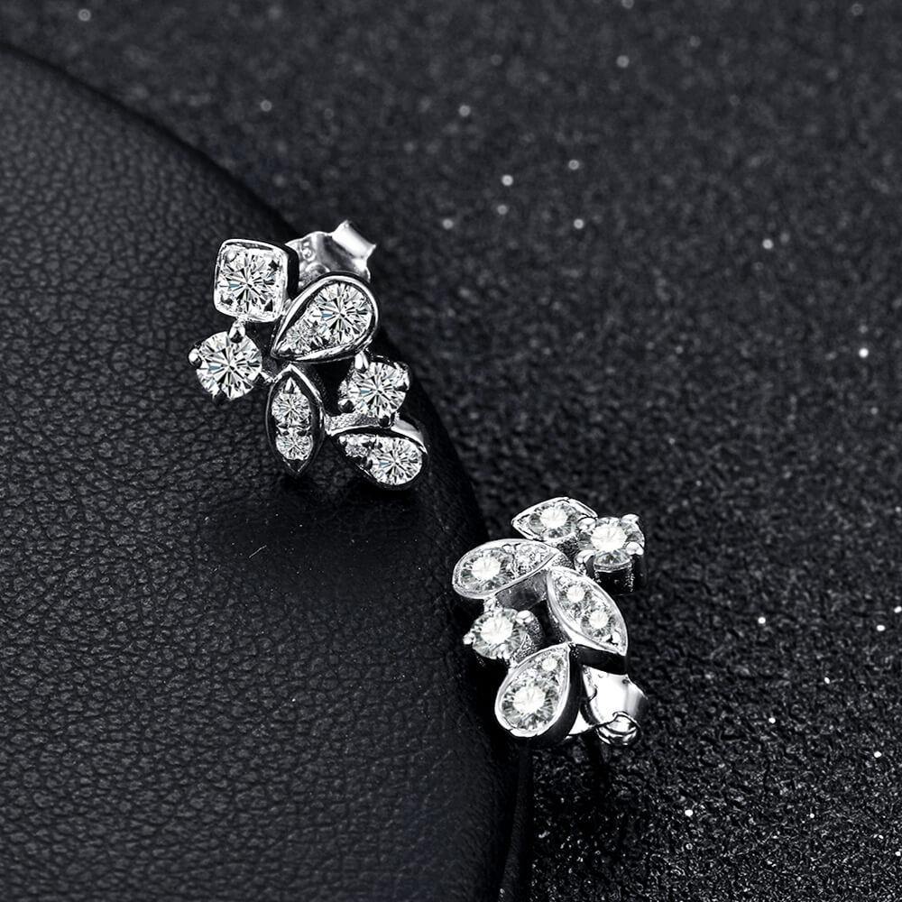 Moissanite Series Luxury Sterling Silver Stud Earrings - Image 5