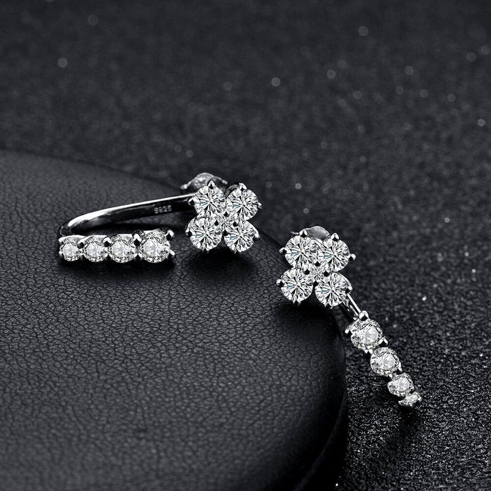 Moissanite Series Luxury Sterling Silver Stud Earrings - Image 3