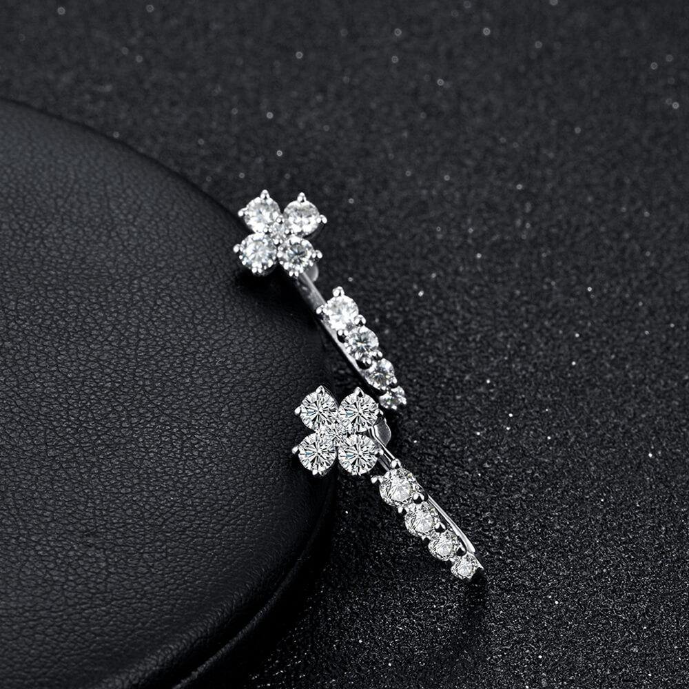 Moissanite Series Luxury Sterling Silver Stud Earrings - Image 6