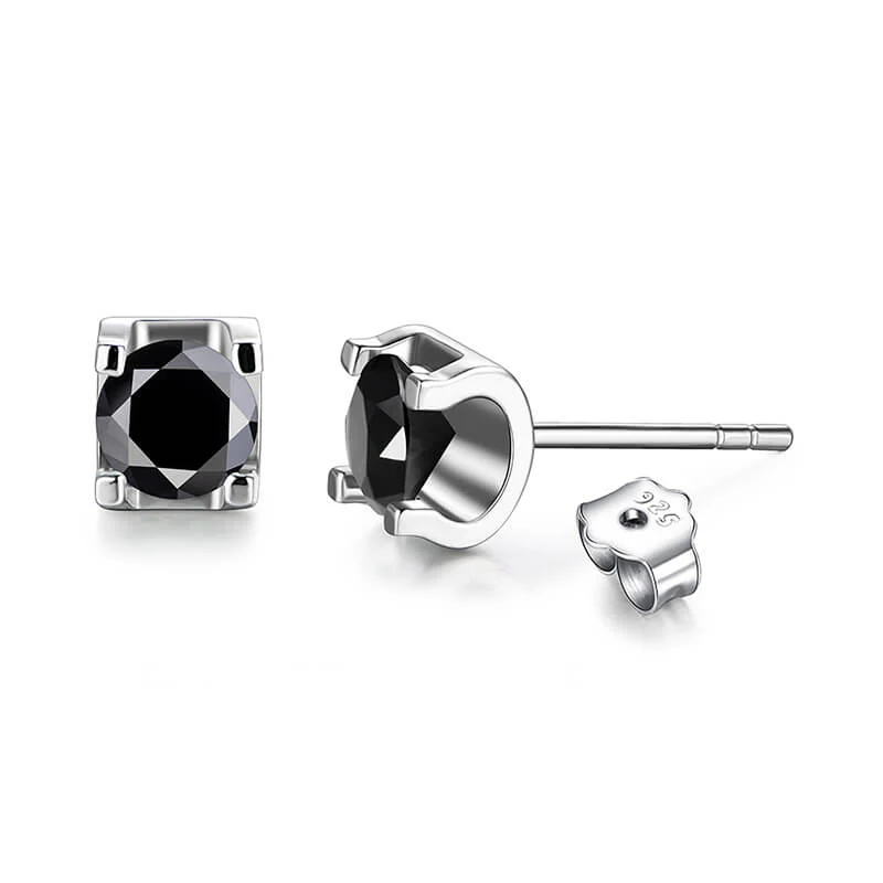Moissanite Series Sweet Cube Sugar Sterling Silver Stud Earrings - Image 14