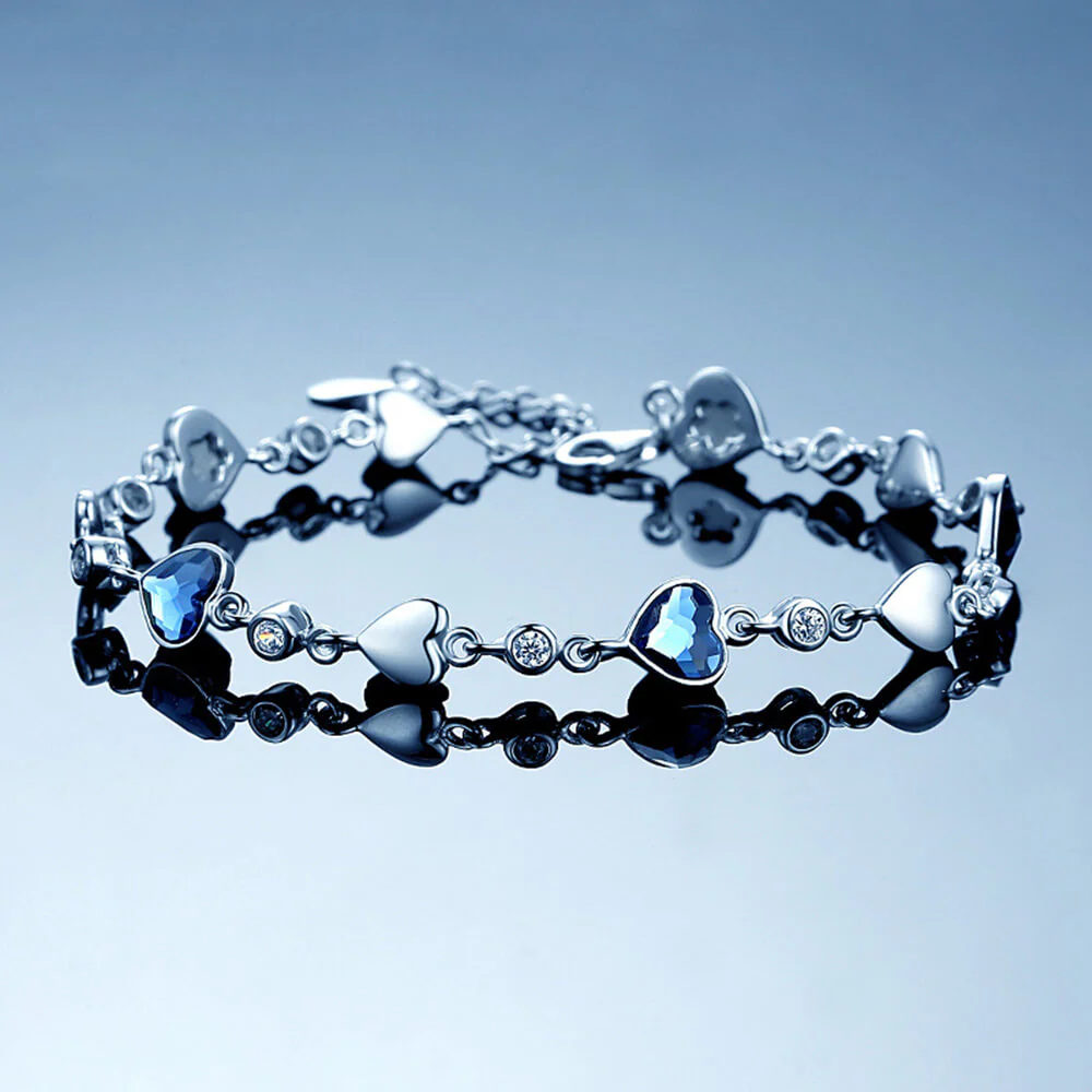 Ocean Heart Sterling Silver Bracelet - Image 3