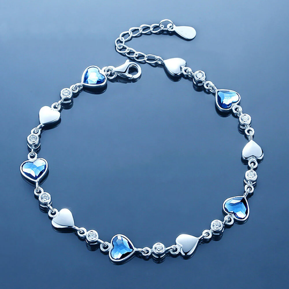 Ocean Heart Sterling Silver Bracelet - Image 8