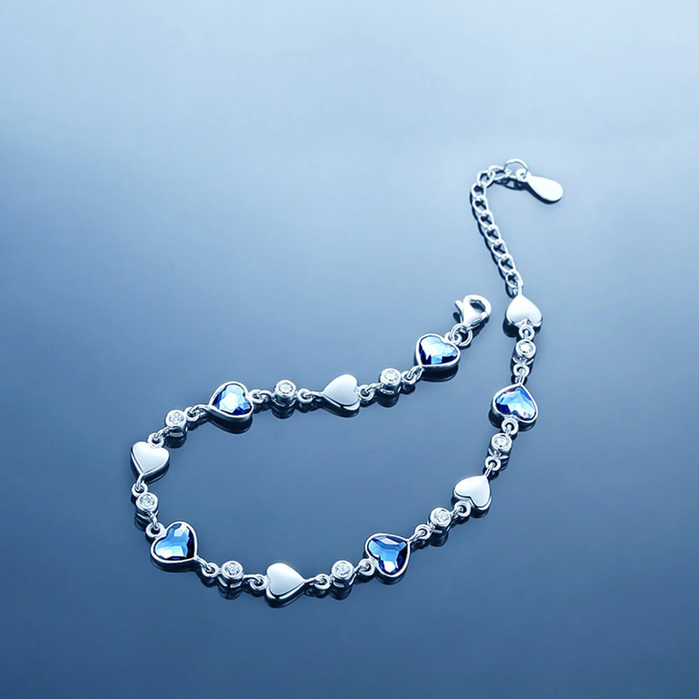 Ocean Heart Sterling Silver Bracelet - Image 9